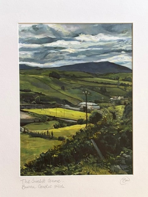 The Sunlit Game - Burren Gaelic Pitch Print