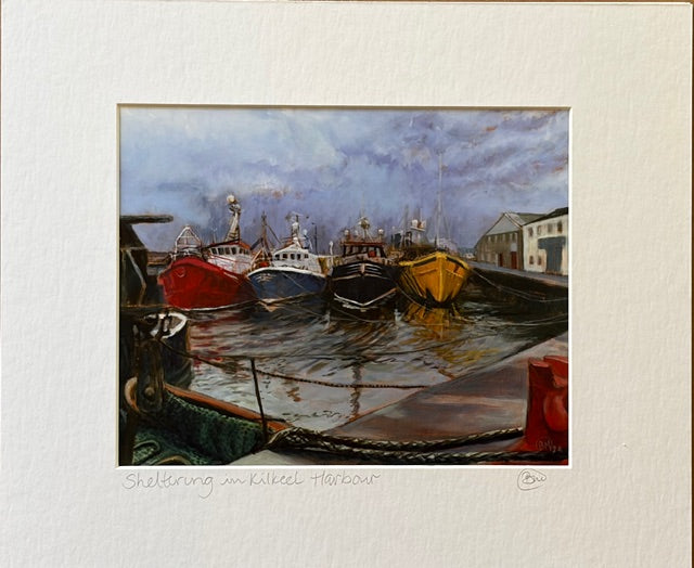 Sheltering in Kilkeel Harbour Print