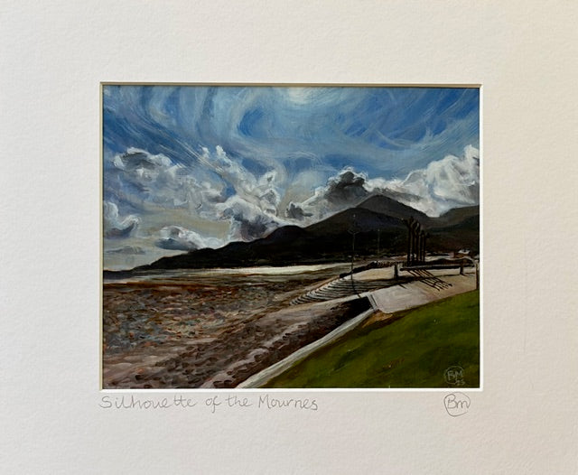 Silhouette of the Mournes Print