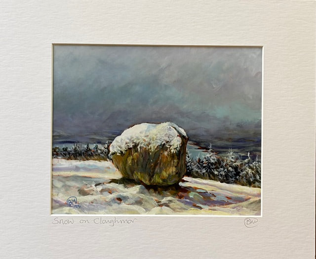 Snow on Cloughmor Print