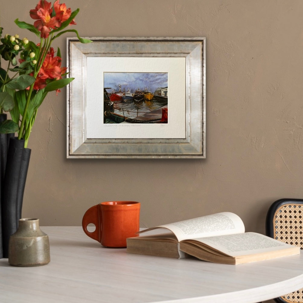 Sheltering in Kilkeel Harbour Print