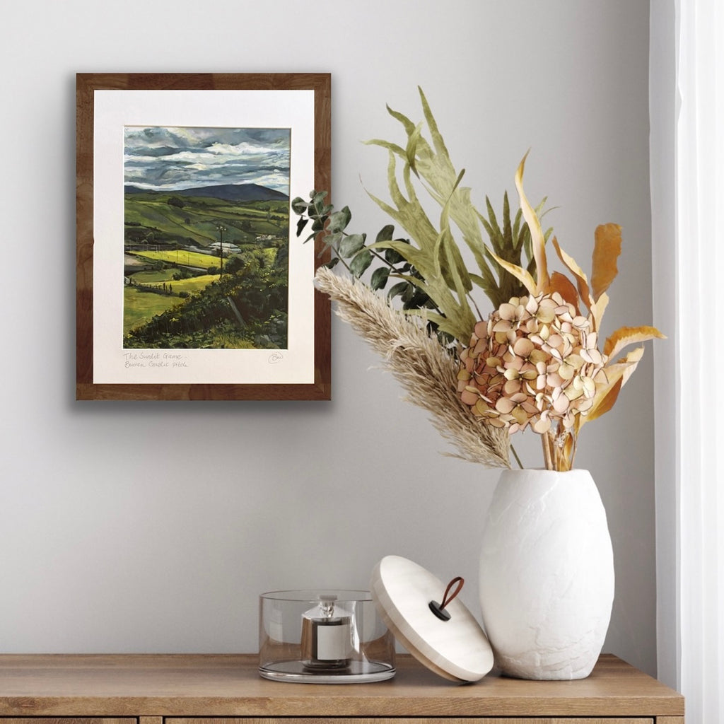 The Sunlit Game - Burren Gaelic Pitch Print
