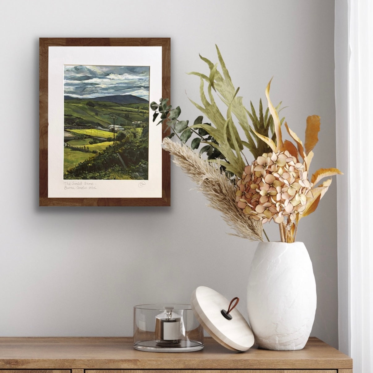 The Sunlit Game - Burren Gaelic Pitch Print