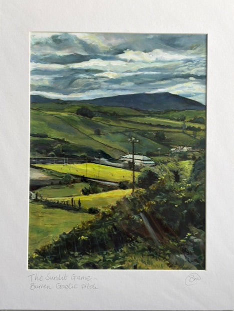 The Sunlit Game - Burren Gaelic Pitch Print