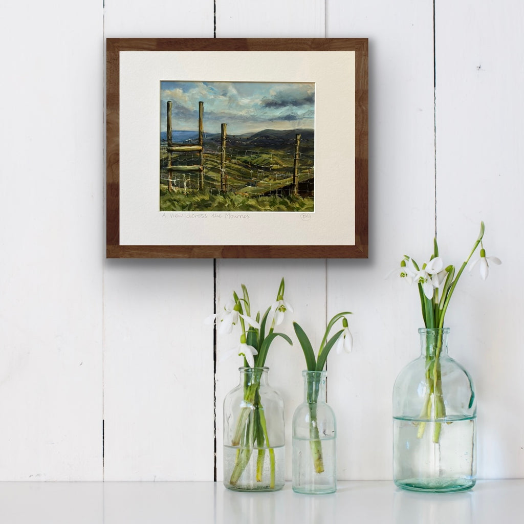 View across the Mournes Print